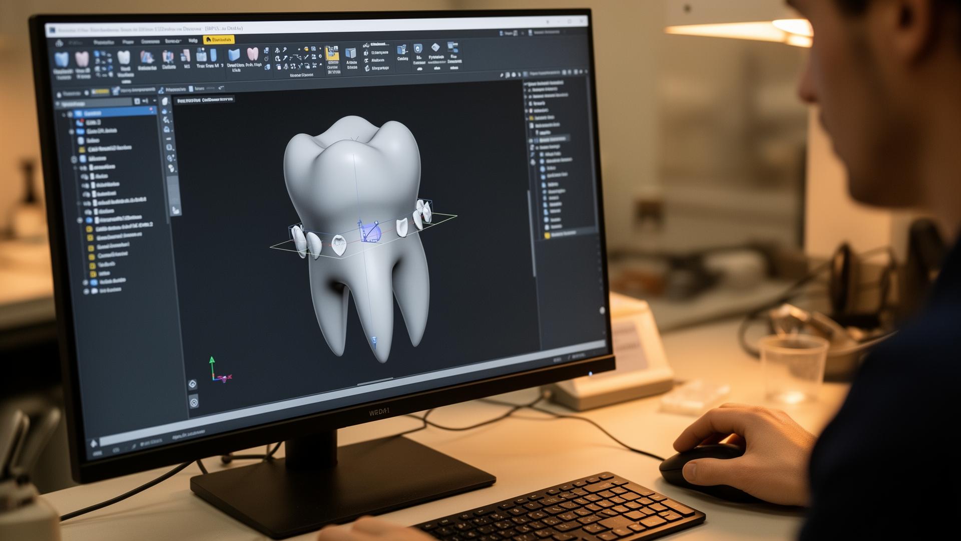 Modélisation 3D d’un cas implantaire à l’écran